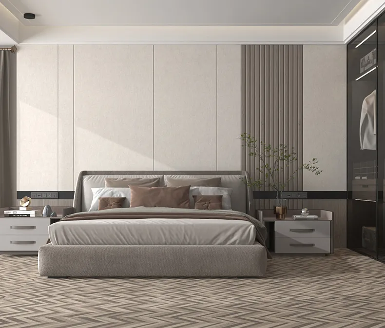 Soft Grey Linen Fabric-Look Sintered Stone