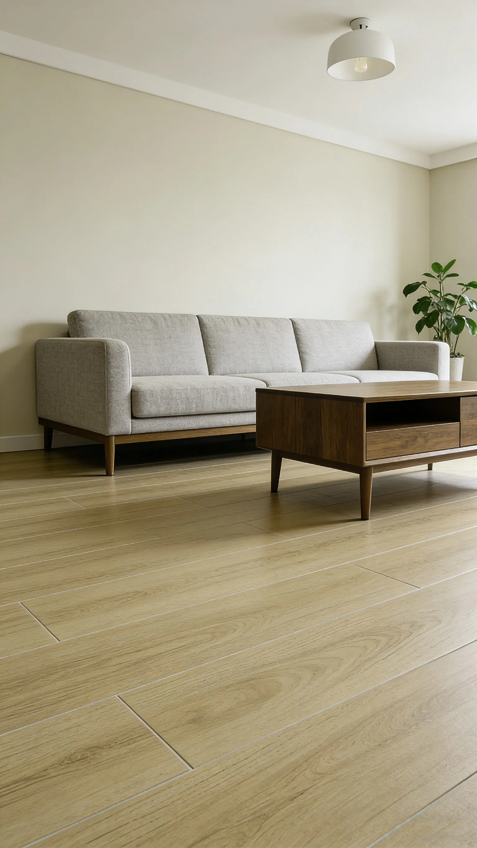 Greige Oak Wood-Look Porcelain Tile for Wall and Floor