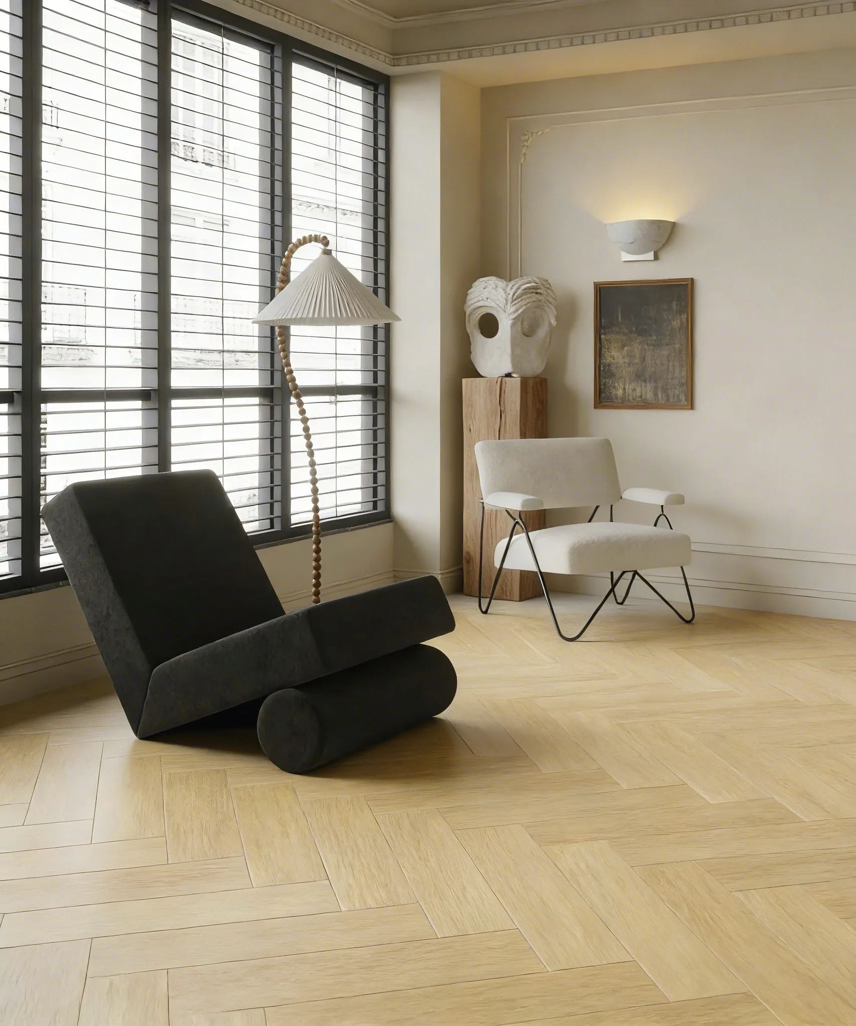 Golden Beige Oak Wood-Look Porcelain Tile for Wall and Floor