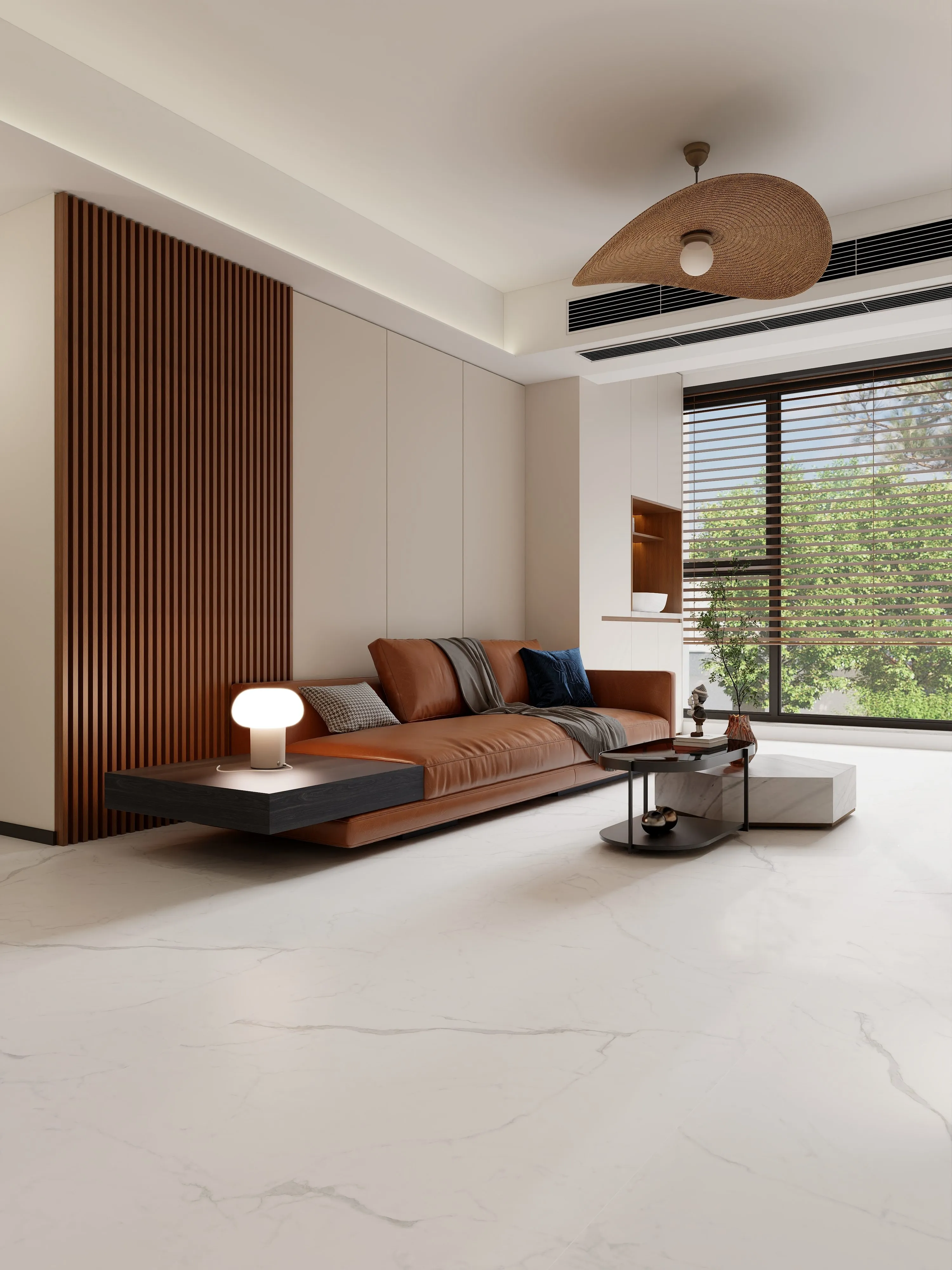 White Statuario-look porcelain tile for Wall and Floor