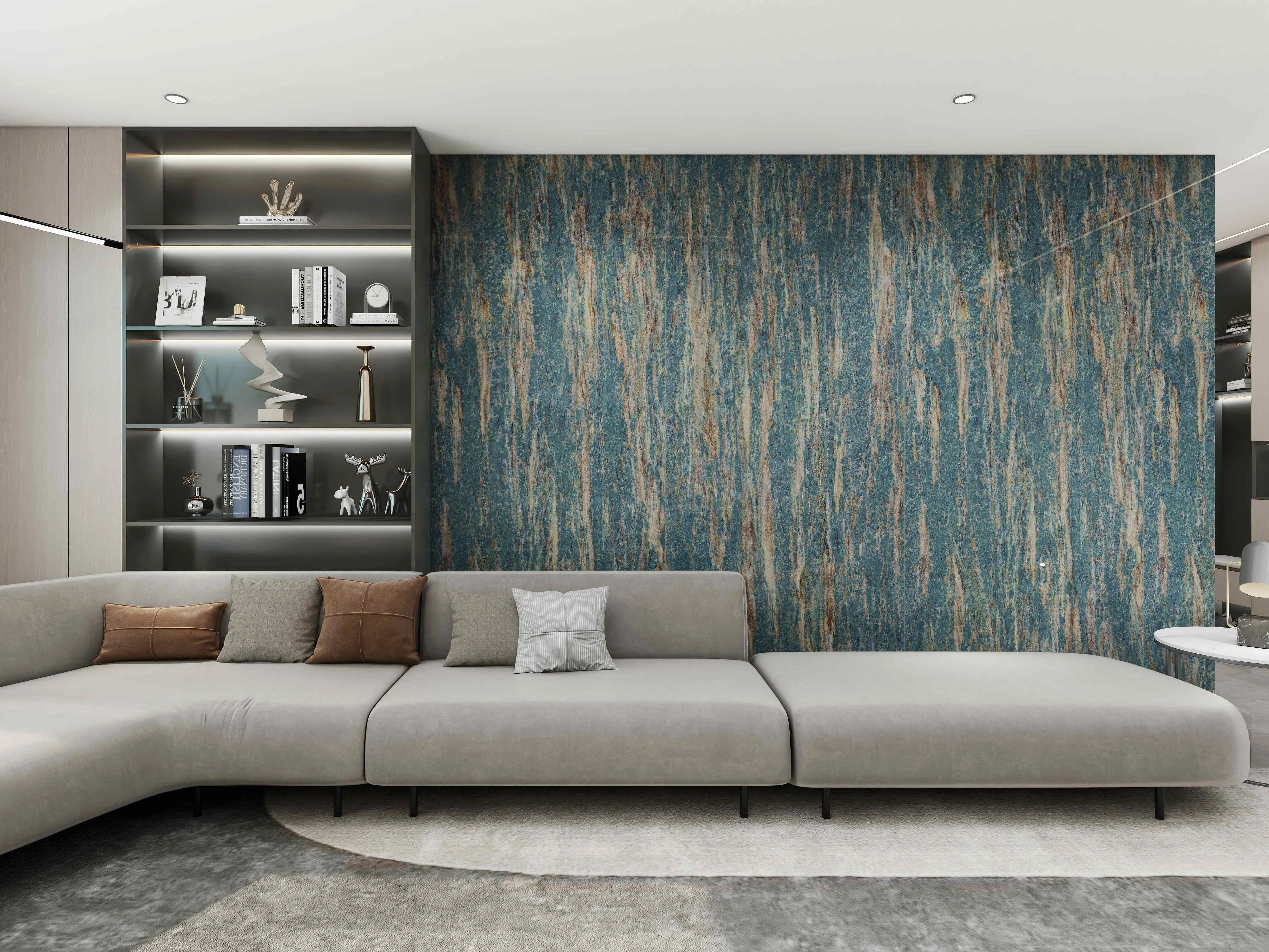 Ocean Blue Sandstone-Look Sintered Stone