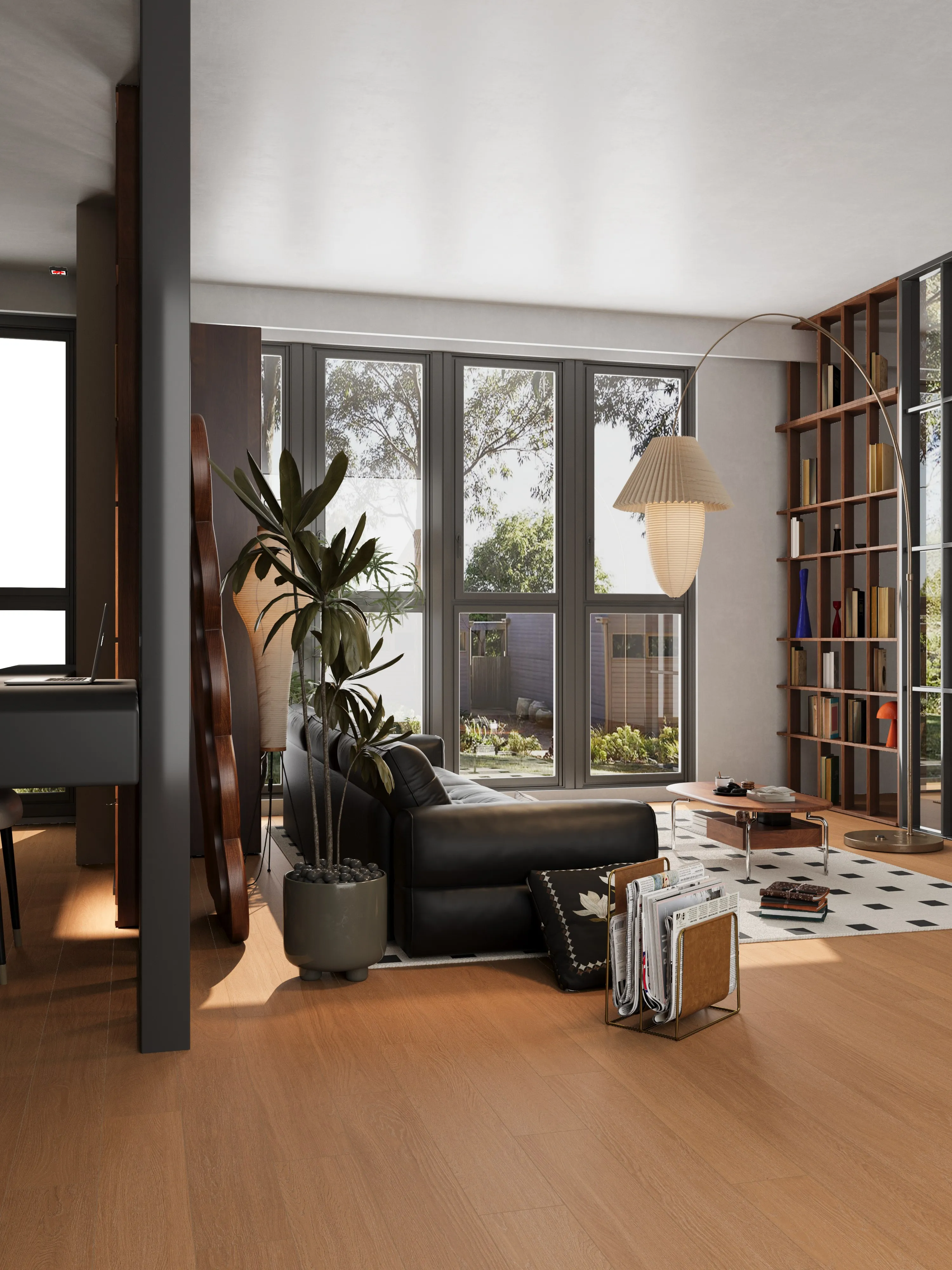 Mocha Brown Fine Oak Wood Look Porcelain Tile for Wall and Floor