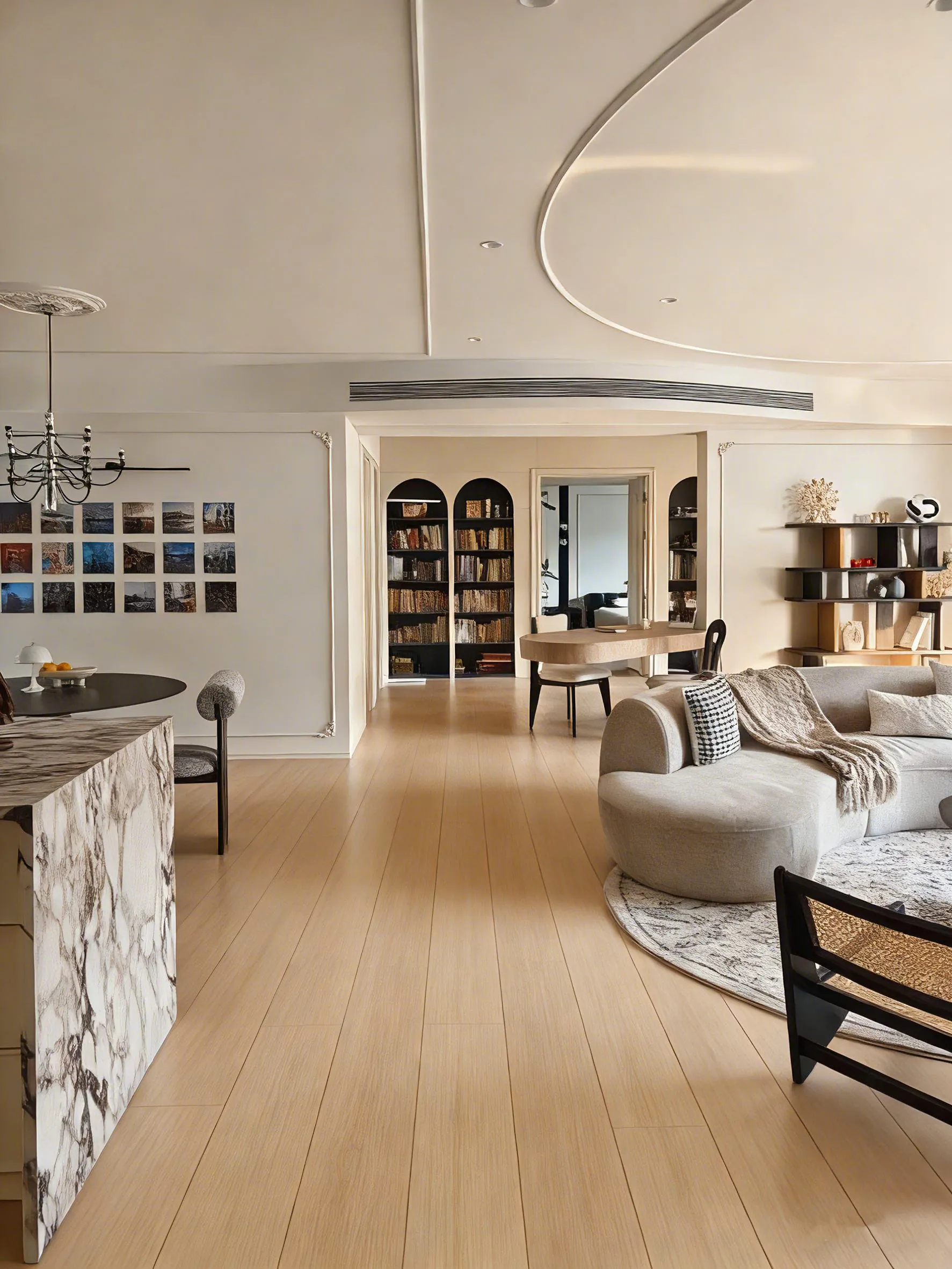 Warm Beige Oak Wood-Look Porcelain Tile for Wall and Floor