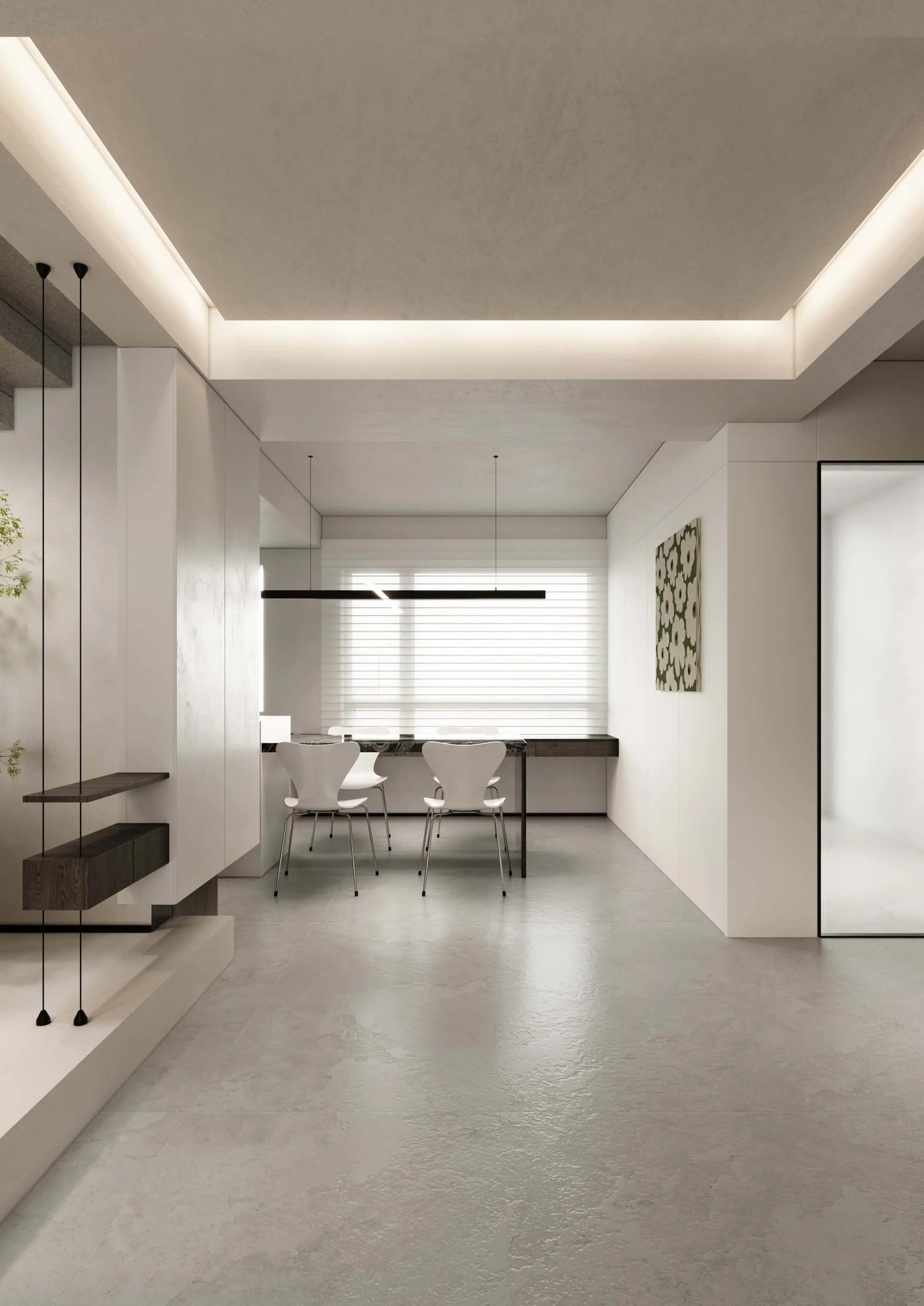 Soft Cloud White Sandstone-Look Porcelain Wall/Floor Tile