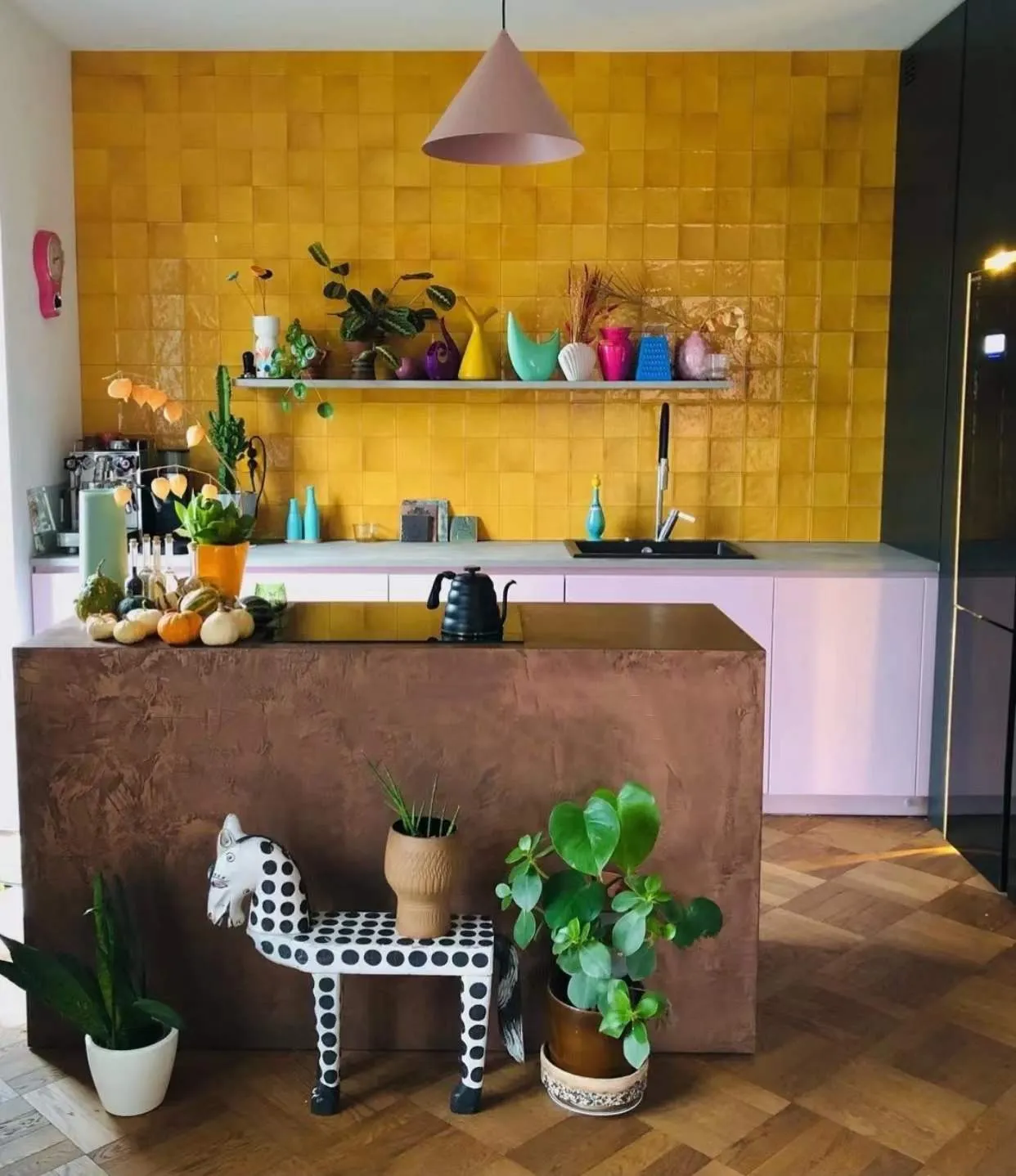 Mustard Yellow Handmade Look Decorative Tile for Wall