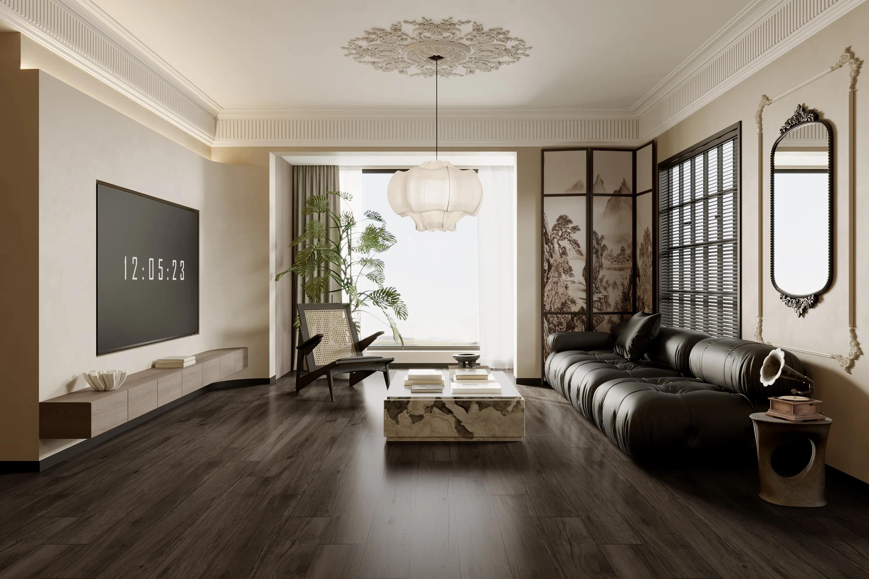 Chestnut Brown Aged Teak Wood Look Porcelain Wall and Floor Tile