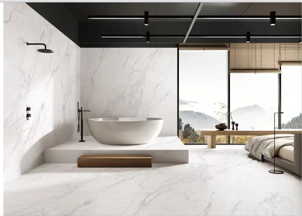 White Random jazz & carracata Marble-Look  for Wall and Floor