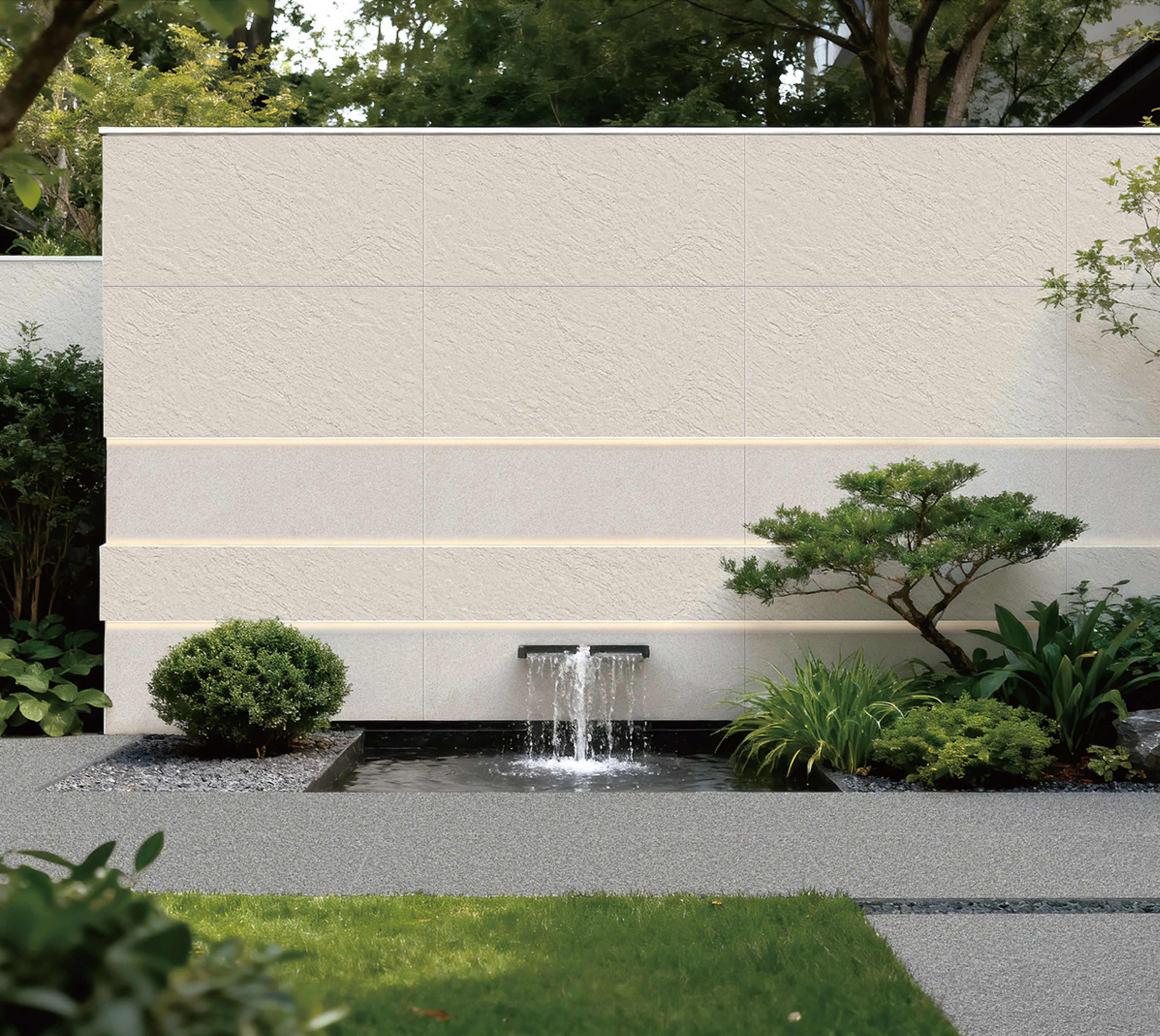 Light Greige Slate-Look Porcelain Tile for Outdoor Wall and Floor