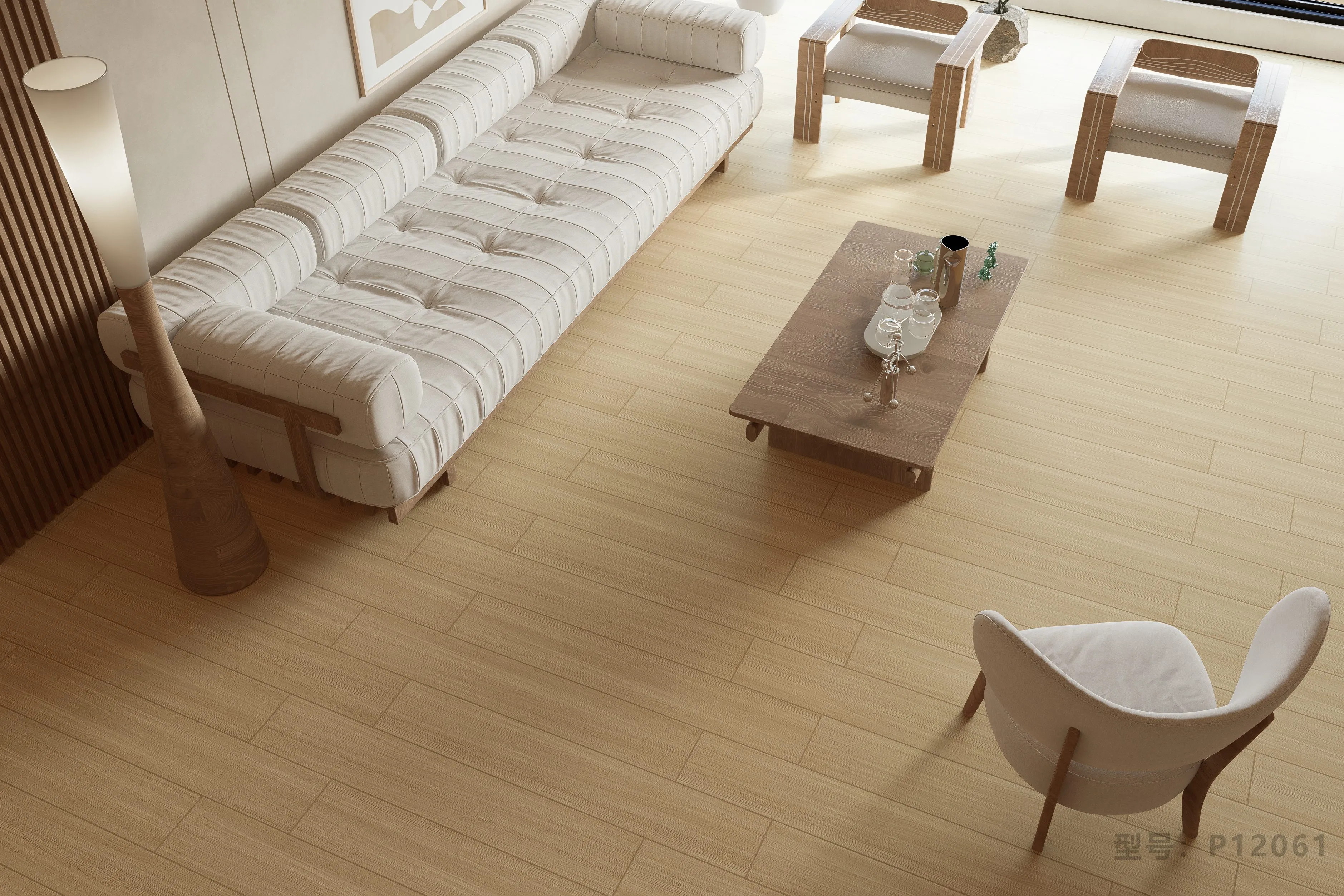 Light Golden Oak Wood Look Porcelain Tile for Wall and Floor