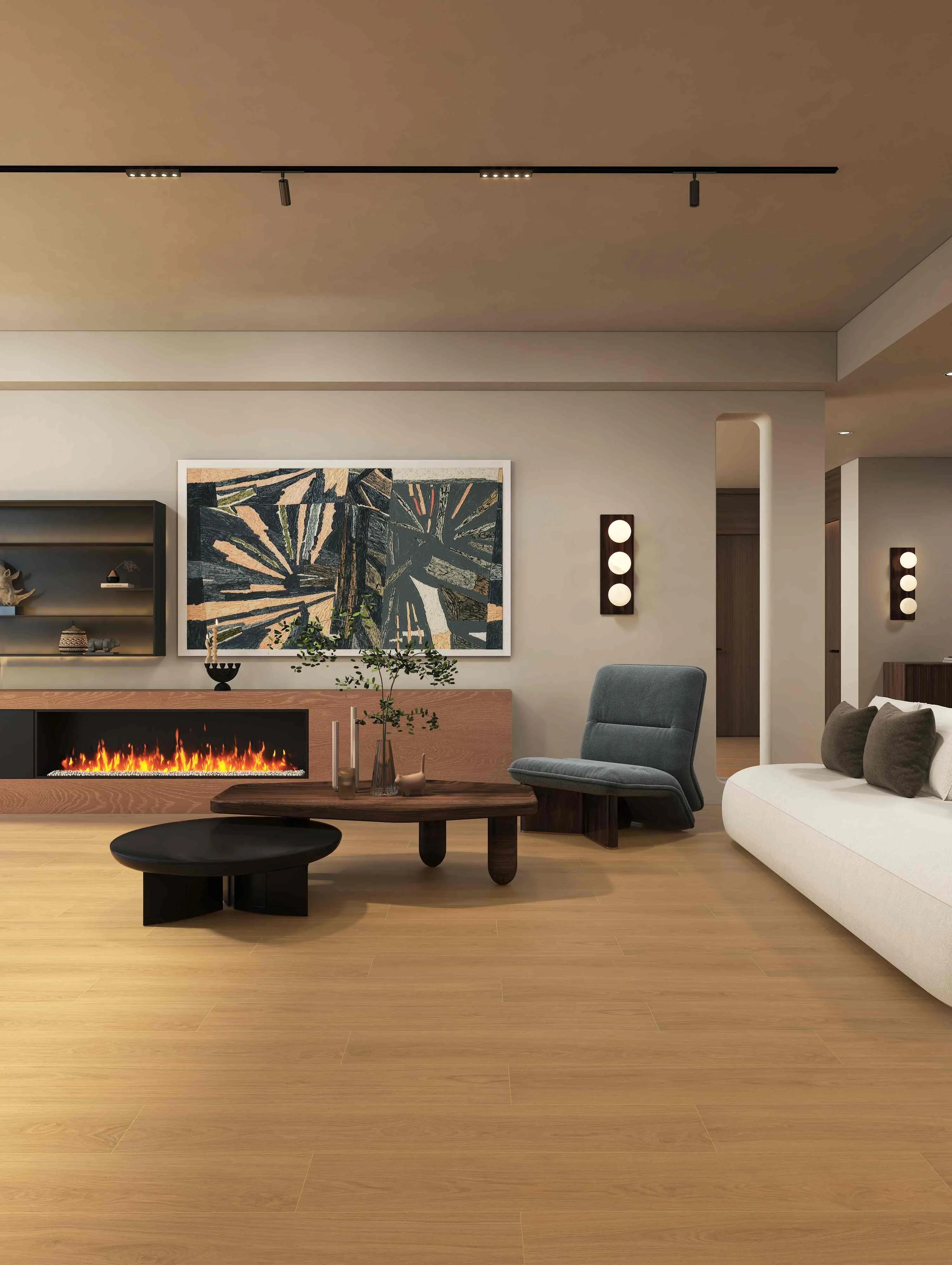 Natural Honey Oak Wood-Look Porcelain Tile for Wall and Floor