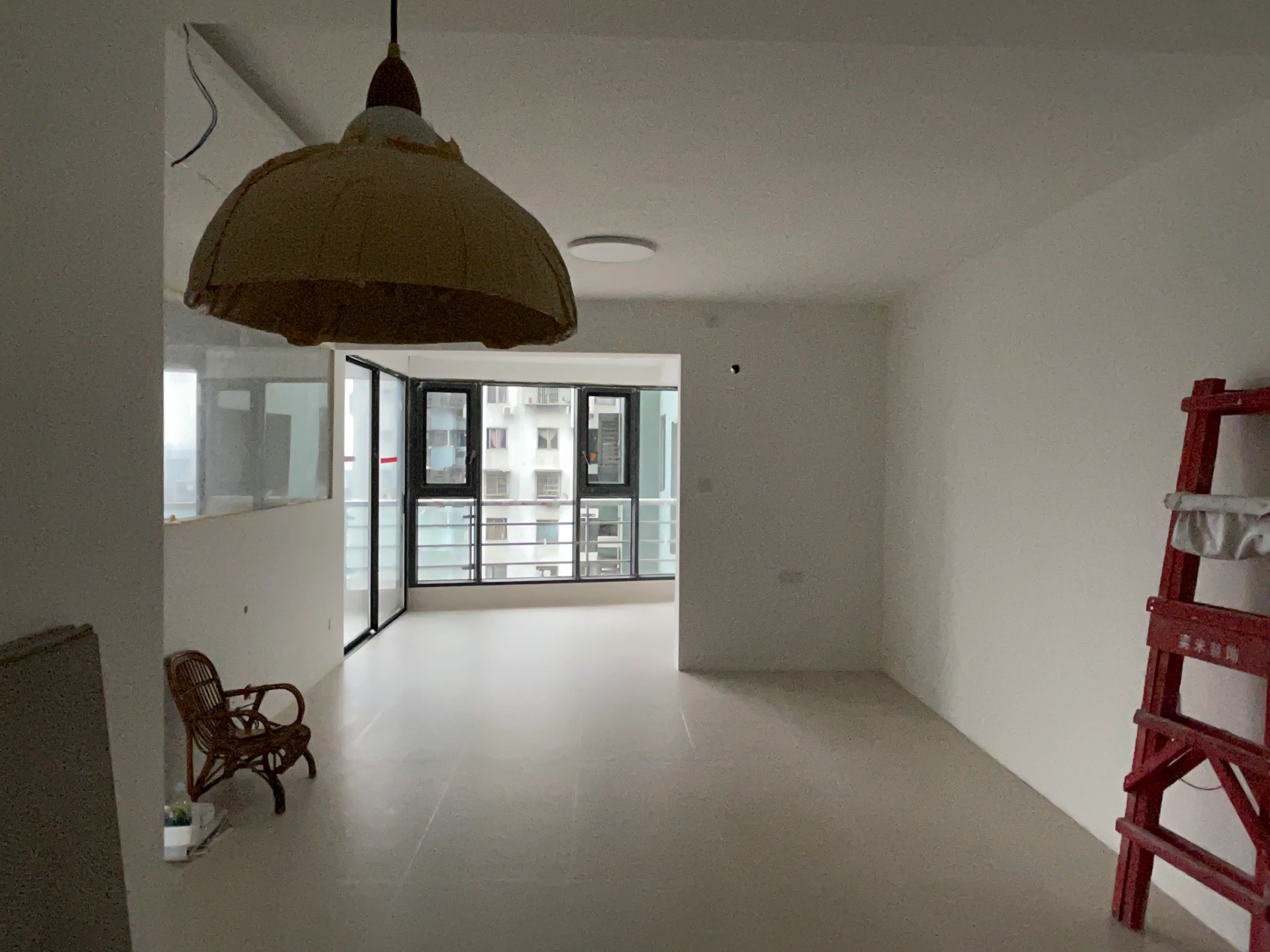 Modern Minimalist Apartment with Concrete Look Tiles - Modern Minimalist Living Room with Concrete Look Tiles 1