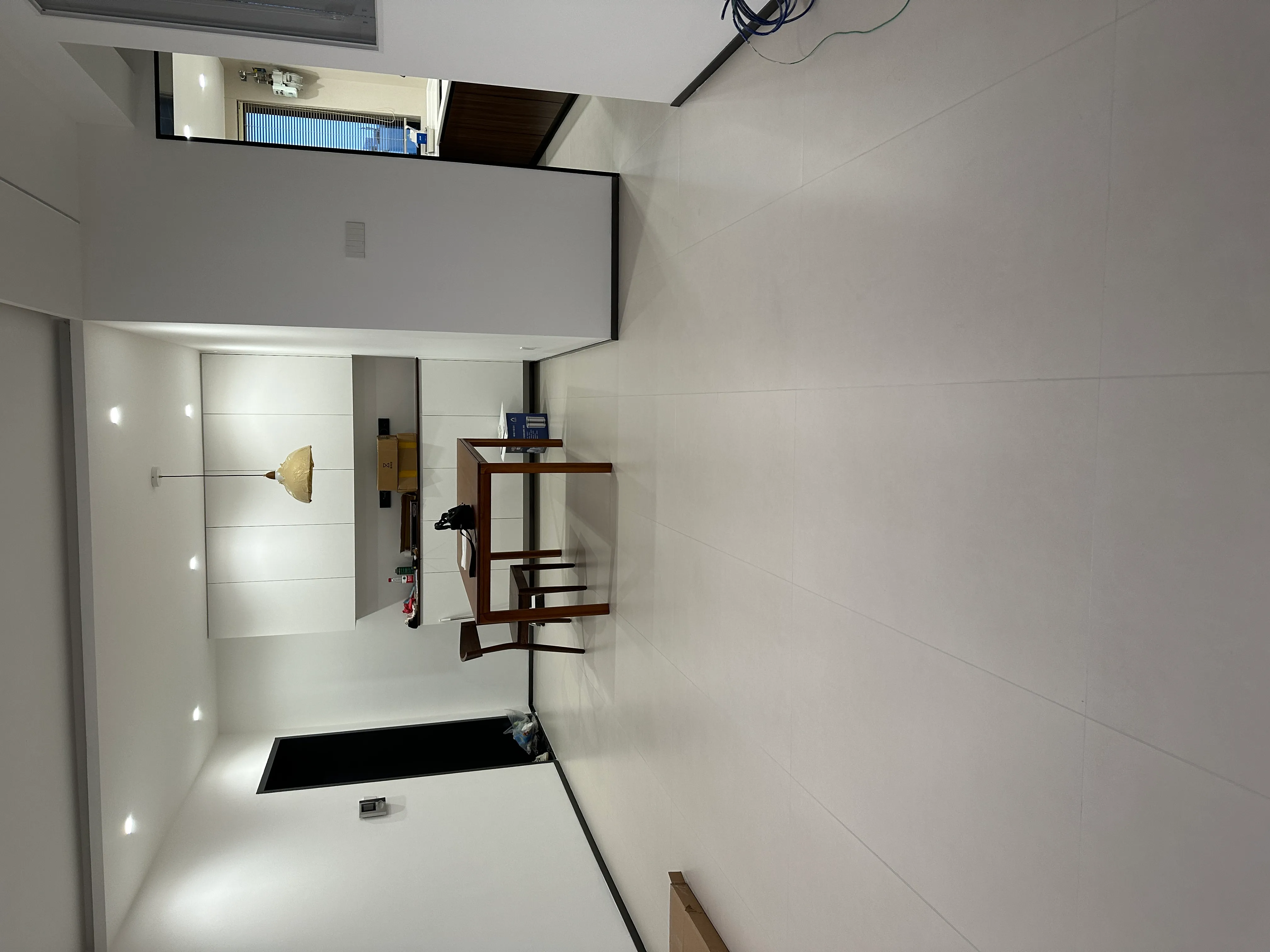 Modern Minimalist Apartment with Concrete Look Tiles - Modern Minimalist Living Room with Concrete Look Tiles  4