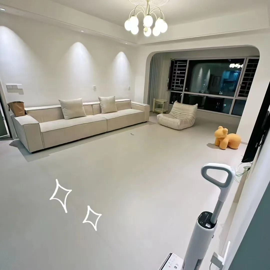 Modern Minimalist Apartment with Limestone Look Tiles - Modern Minimalist Living Room with Limestone Look Tiles 2