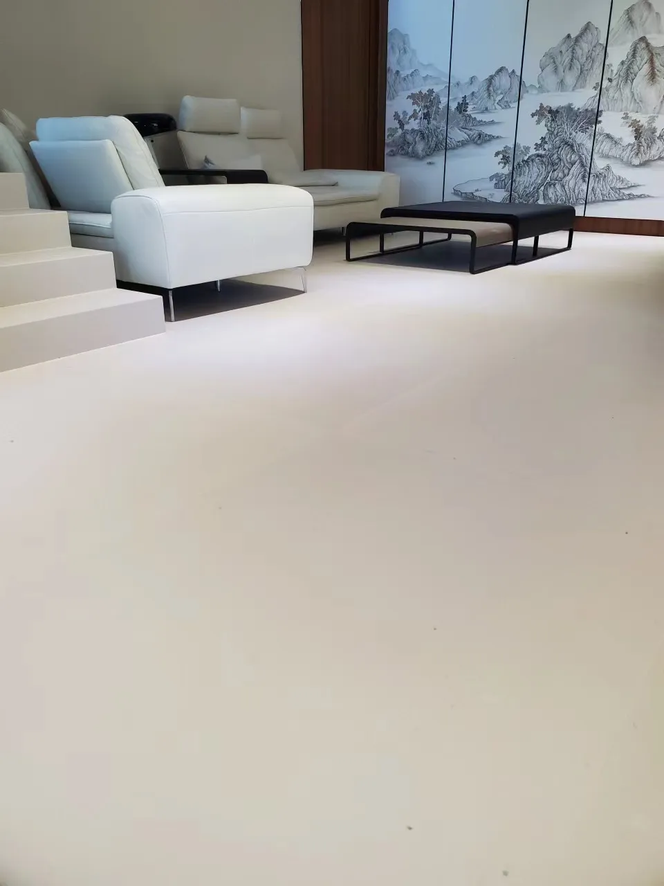 Neo Chinese Villa with Venetian Plaster Look Tiles - Neo Chinese Living Room with Venetian Plaster Look Tiles 1