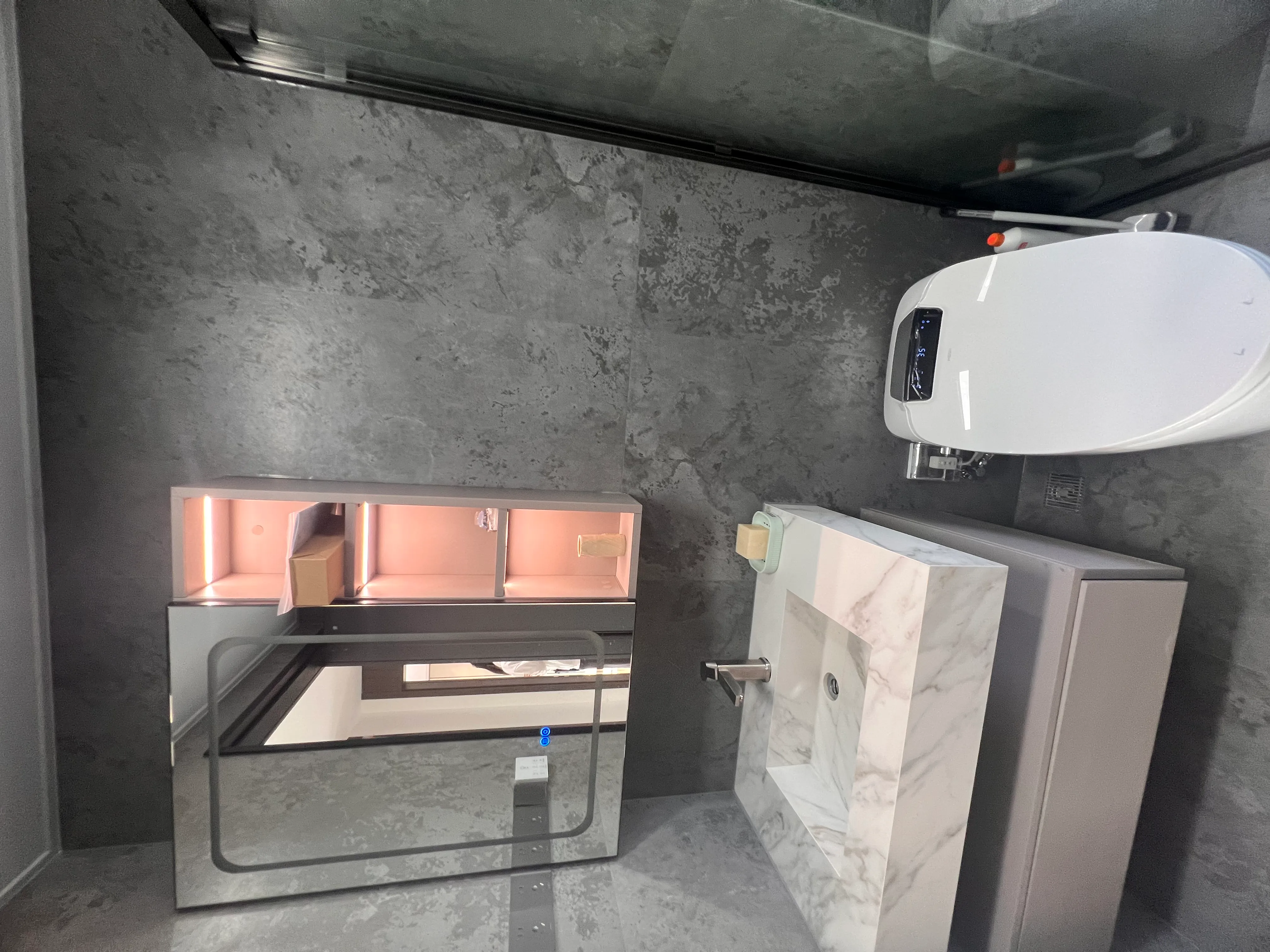 Quiet Luxury Bathroom with Concrete Look Tiles - Quiet Luxury Bathroom with Concrete Look Tiles 12